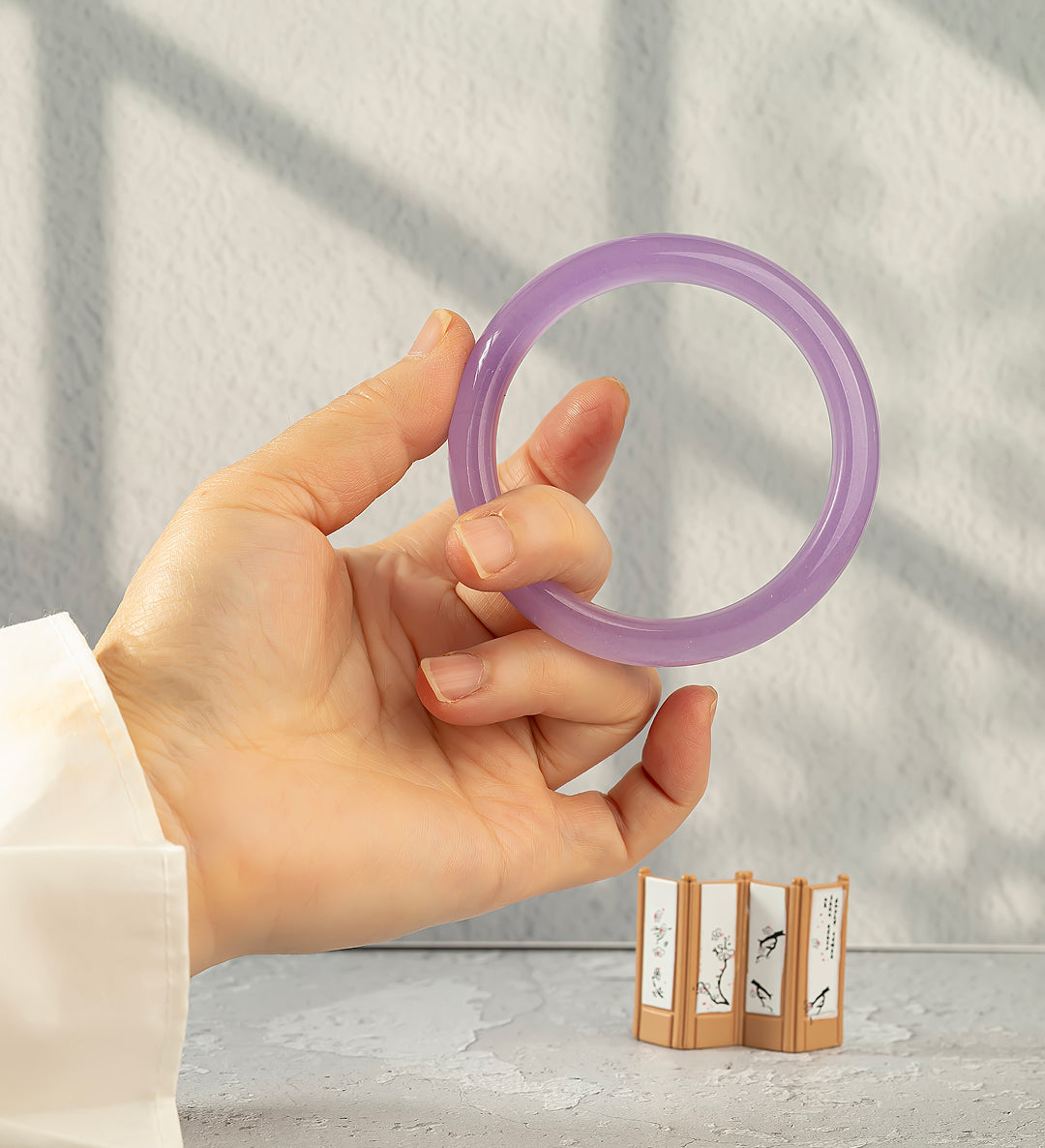 Jade Lilac Bangle
